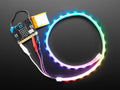 Adafruit NeoPixel LED Strip w/ Alligator Clips - 60 LED/m (0.5 Meter Long - Black Flex) by Adafruit - The Pi Hut