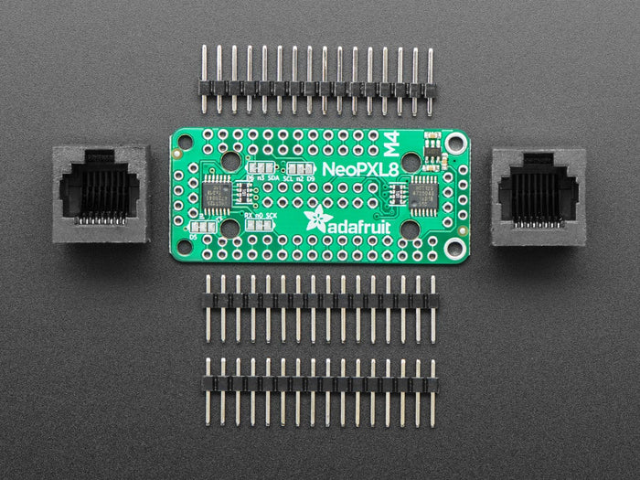 Adafruit NeoPXL8 FeatherWing for Feather M4 - 8 x DMA NeoPixels! [discontinued] by Adafruit - The Pi Hut