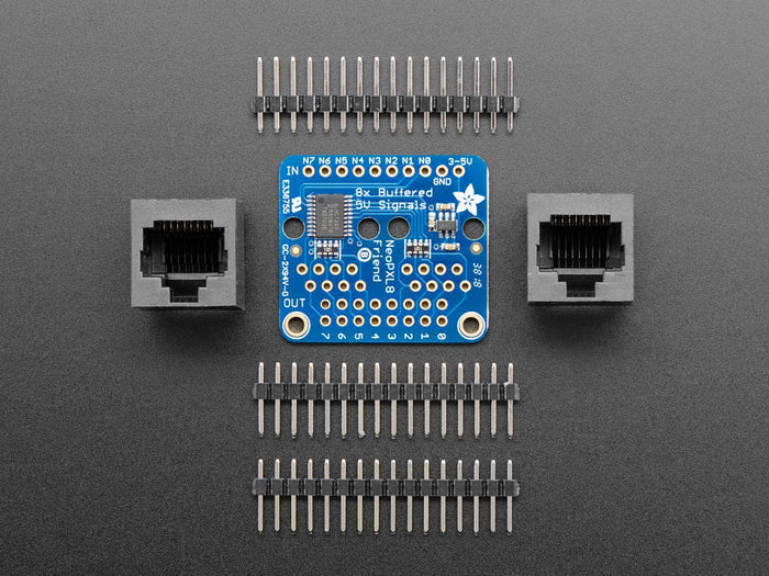 Adafruit NeoPXL8 Friend - 8 x Strands NeoPixel Level Shifter by Adafruit - The Pi Hut