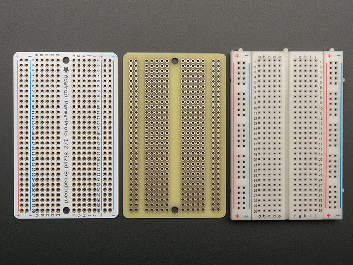 Adafruit Perma-Proto Half-sized Breadboard PCB - 3 Pack! by Adafruit - The Pi Hut