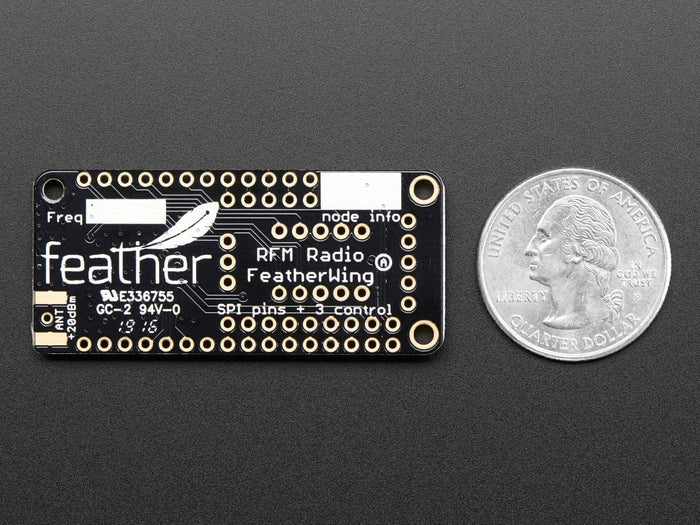 Adafruit Radio FeatherWing - RFM69HCW 900MHz (RadioFruit) by Adafruit - The Pi Hut