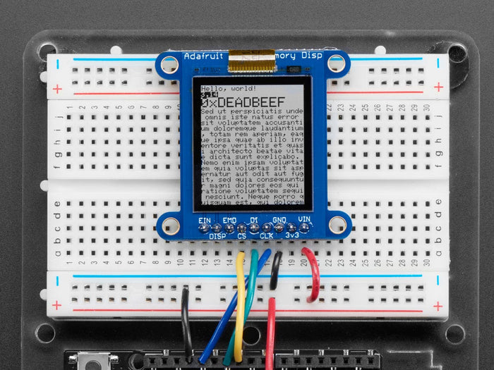Adafruit SHARP Memory Display Breakout - 1.3" 168x144 Monochrome by Adafruit - The Pi Hut