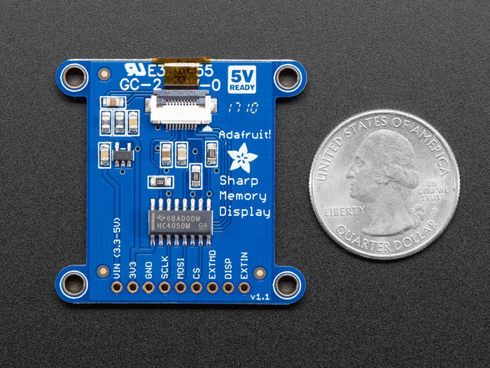 Adafruit SHARP Memory Display Breakout - 1.3" 168x144 Monochrome by Adafruit - The Pi Hut