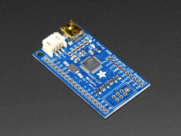 Adafruit USB + Serial LCD Backpack Add-On with Cable by Adafruit - The Pi Hut