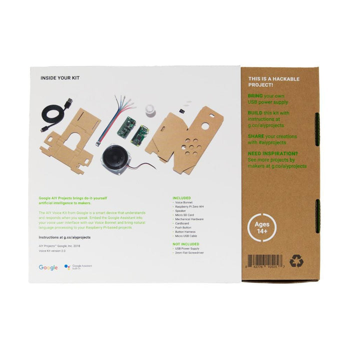 AIY Voice Kit v2 (includes Raspberry Pi Zero WH) [discontinued] by Google - The Pi Hut