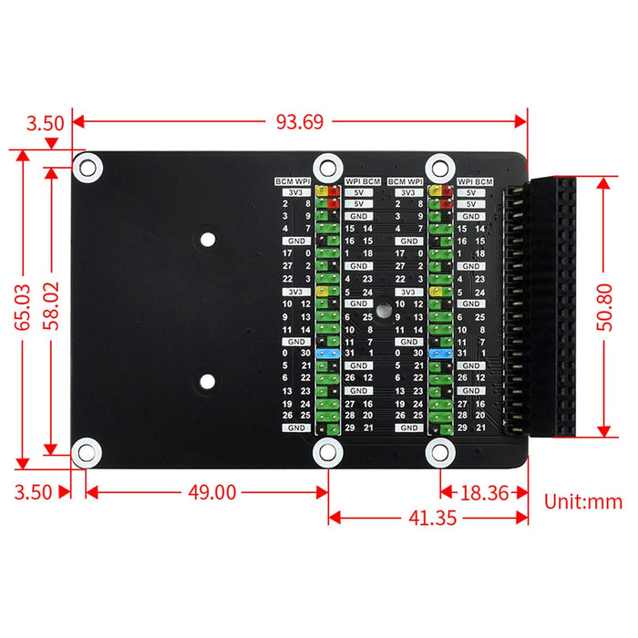 Angled GPIO Header Adapter for Raspberry Pi 500/400 [Discontinued] by Waveshare - The Pi Hut