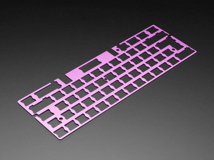 Anodized Purple Aluminum Metal Keyboard Plate for GH60 Case by The Pi Hut - The Pi Hut