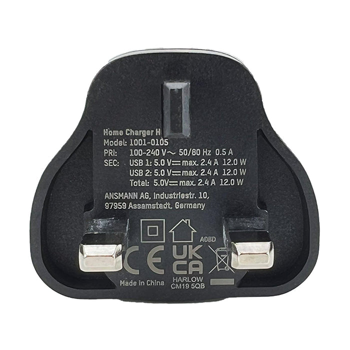 Dual-USB Charger (UK Plug) by ANSMANN - The Pi Hut