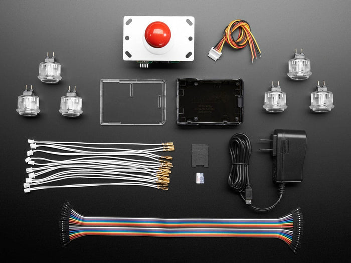 Arcade Cabinet Pack for Raspberry Pi 3/3B+ (US Plug) [Discontinued] by Adafruit - The Pi Hut