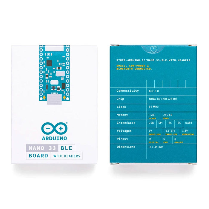 Arduino Nano 33 BLE Rev1 (with headers) [discontinued] by Arduino - The Pi Hut