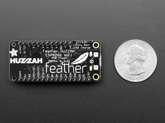 Assembled Adafruit Feather HUZZAH with ESP8266 With Headers by Adafruit - The Pi Hut
