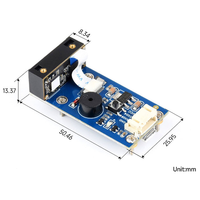 Barcode Scanner Module (1D/2D barcodes) by Waveshare - The Pi Hut