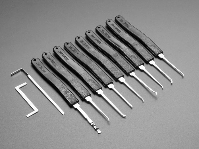 Basic Lock-sport Pick Set - 9 Picks and 2 Wrenches [Discontinued] by The Pi Hut - The Pi Hut