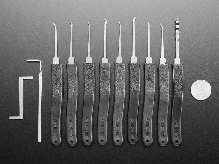 Basic Lock-sport Pick Set - 9 Picks and 2 Wrenches [Discontinued] by The Pi Hut - The Pi Hut