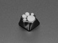 Black Aluminum Kitty Paw Keycap with Translucent Silicone Toes by The Pi Hut - The Pi Hut