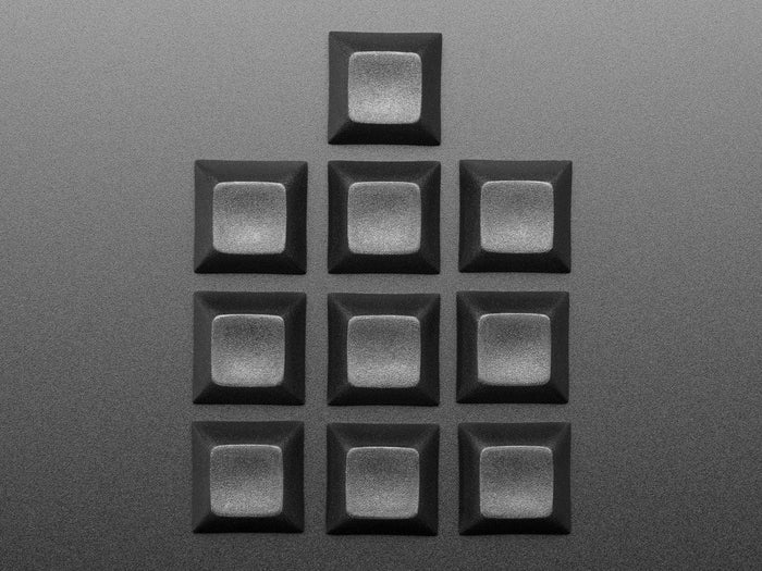 Black DSA Keycaps for MX Compatible Switches - 10 pack by The Pi Hut - The Pi Hut