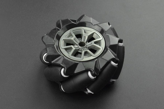 Black Mecanum Wheel (97mm) - Left [Discontinued] by DFRobot - The Pi Hut