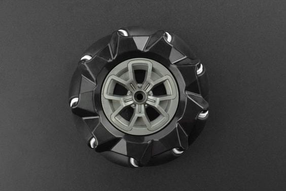 Black Mecanum Wheel (97mm) - Left [Discontinued] by DFRobot - The Pi Hut