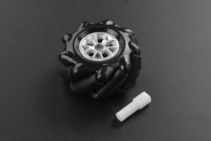 Black Mecanum Wheel with Motor Shaft Coupling (60mm) - Left [Discontinued] by DFRobot - The Pi Hut