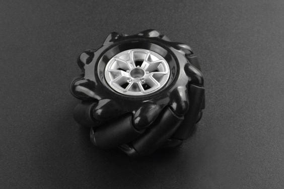 Black Mecanum Wheel with Motor Shaft Coupling (60mm) - Left [Discontinued] by DFRobot - The Pi Hut