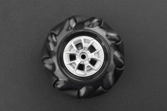 Black Mecanum Wheel with Motor Shaft Coupling (60mm) - Left [Discontinued] by DFRobot - The Pi Hut