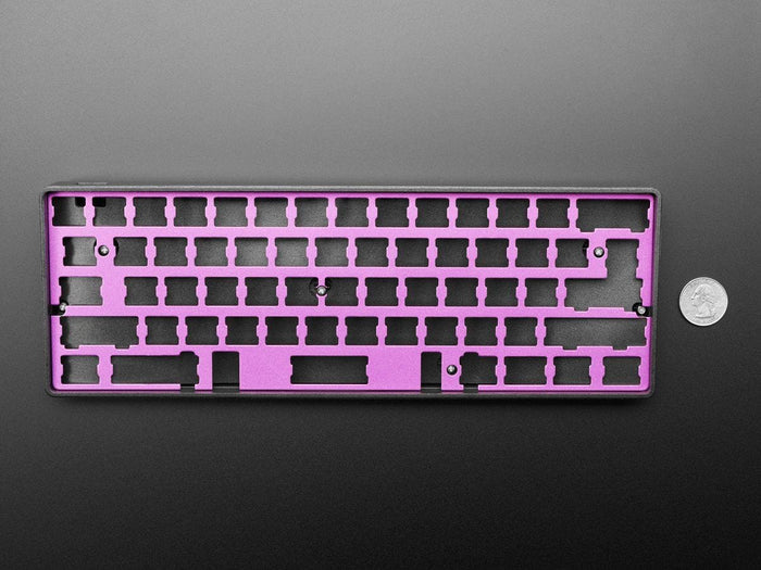 Black Metallic-Look Plastic GH60 / 60% Keyboard Shell by The Pi Hut - The Pi Hut