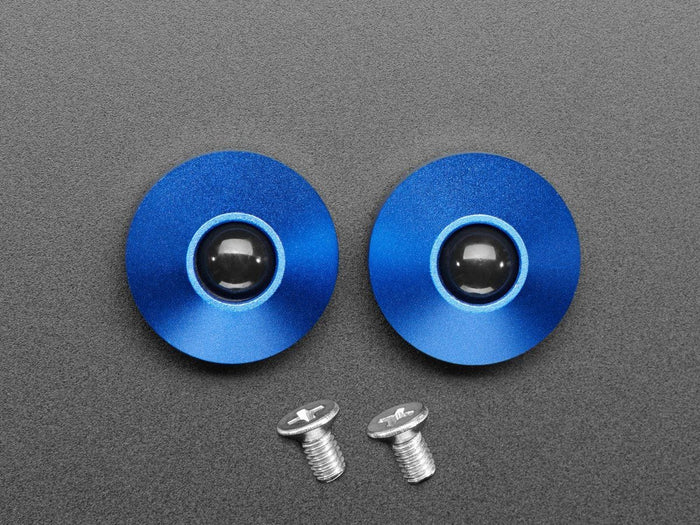 Blue Anodized Aluminum Bumper Feet - Pack of 2 by The Pi Hut - The Pi Hut