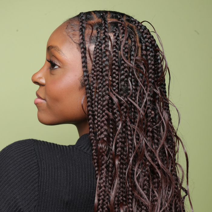 Boho Knotless Braids Bundle (Loose Curl)