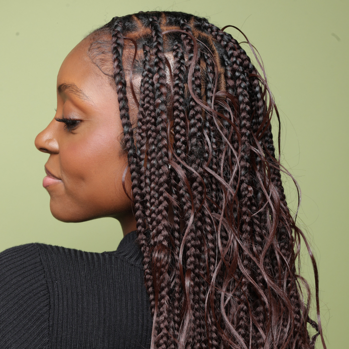 Boho Knotless Braids Bundle (Loose Curl)