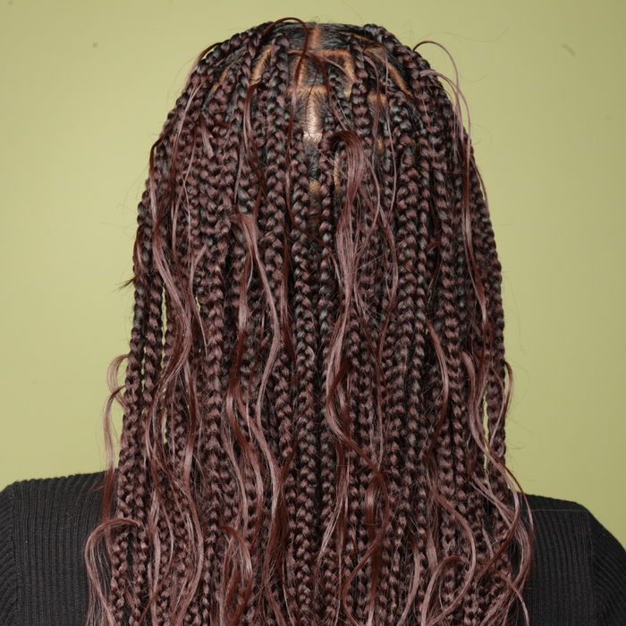Boho Knotless Braids Bundle (Loose Curl)