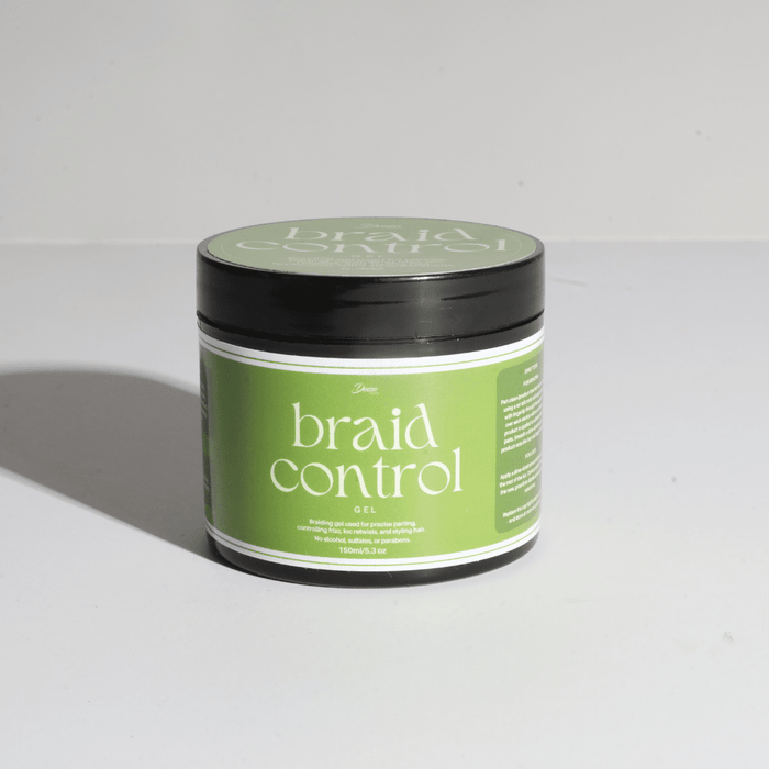 Dosso Beauty braid control gel jar closed packaging for strong hold, edge control, and frizz control