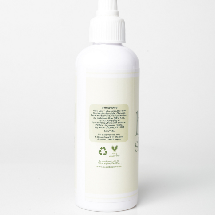 White bottle with a label on a white background