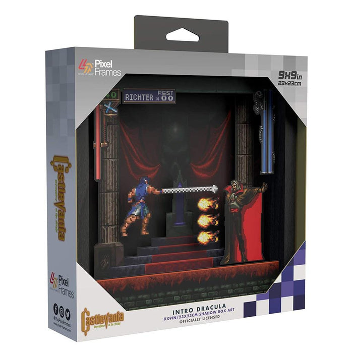Castlevania: Symphony of the Night Intro Dracula Pixel Frame (9x9") [Discontinued] by Pixel Frames - The Pi Hut