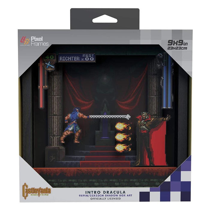 Castlevania: Symphony of the Night Intro Dracula Pixel Frame (9x9") [Discontinued] by Pixel Frames - The Pi Hut
