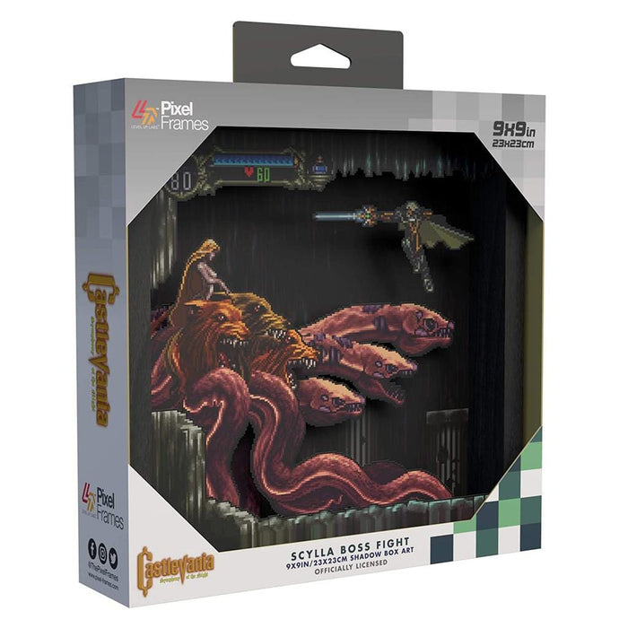 Castlevania Symphony of the Night Scylla Boss Pixel Frame (9x9") [Discontinued] by Pixel Frames - The Pi Hut