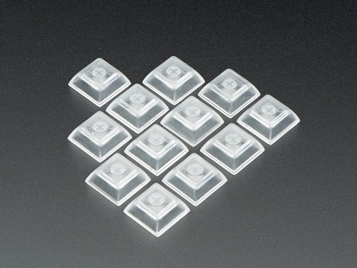 Clear Keycaps for MX Compatible Switches - 12-pack by The Pi Hut - The Pi Hut