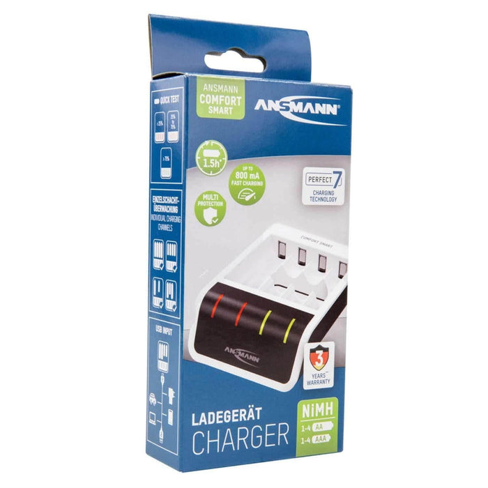 Comfort Smart AA/AAA NiMH Battery Charger by ANSMANN - The Pi Hut