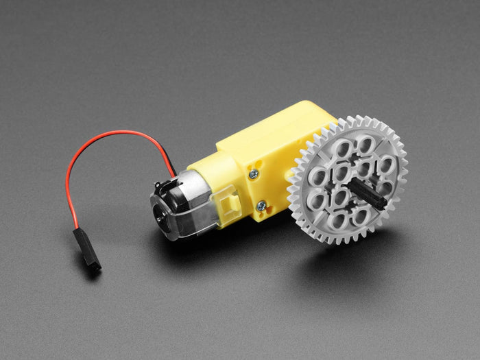 DC Gearbox "TT" Motor to Building Brick Compatible Cross Axle by The Pi Hut - The Pi Hut