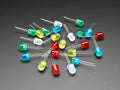 Diffused 10mm LED Pack - 5 LEDs each in 5 Colors - 25 Pack by The Pi Hut - The Pi Hut