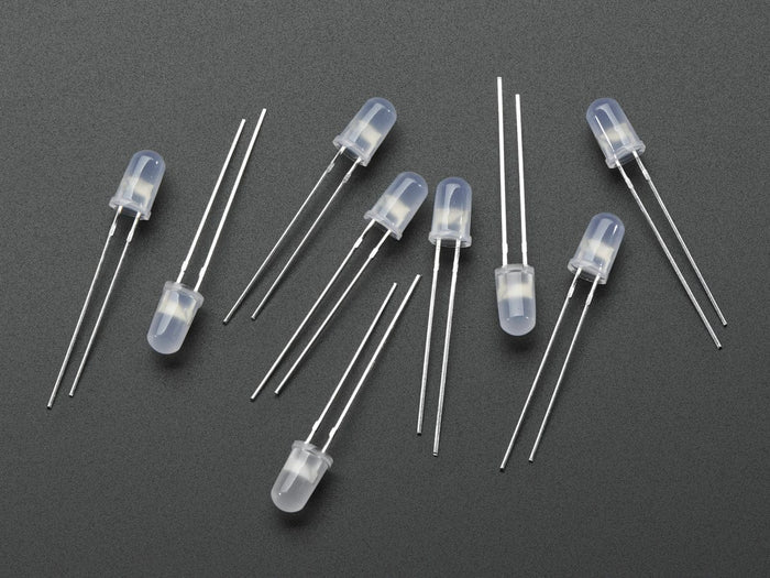 Diffused 5mm Fast Flashing RGB LED - 10 pack (Flashing Effect) by The Pi Hut - The Pi Hut