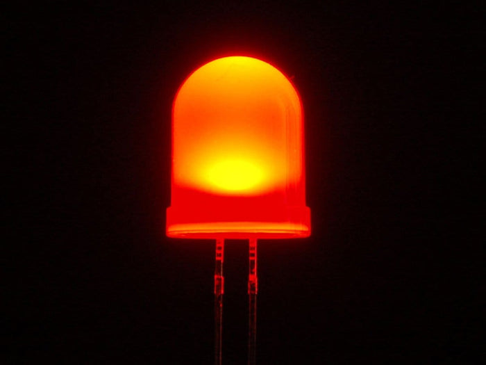 Diffused Red 10mm LED (25 pack) [Discontinued 11/22] by The Pi Hut - The Pi Hut