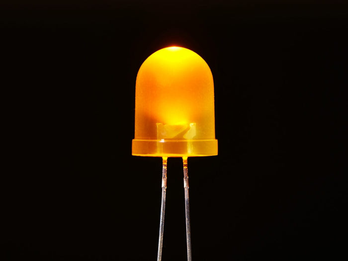 Diffused Yellow 10mm LED (25 pack) [Discontinued] by The Pi Hut - The Pi Hut