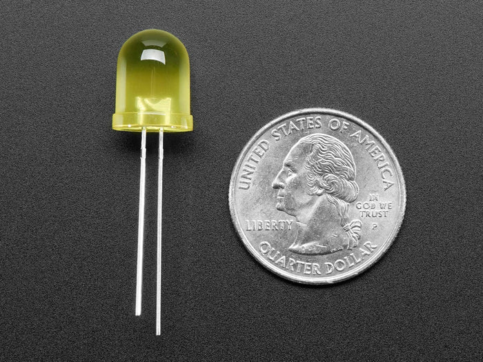 Diffused Yellow 10mm LED (25 pack) [Discontinued] by The Pi Hut - The Pi Hut