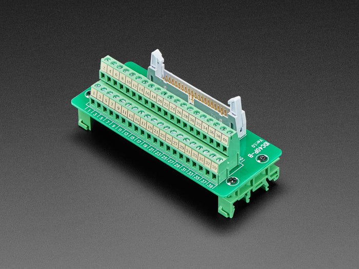 DIN Rail 2x20 IDC to Terminal Block Adapter Breakout by The Pi Hut - The Pi Hut