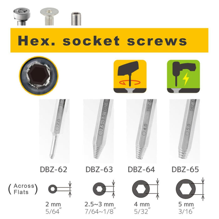 Engineer DBZ-20 Extractor Bit Set for Hex Socket Screws by Engineer - The Pi Hut