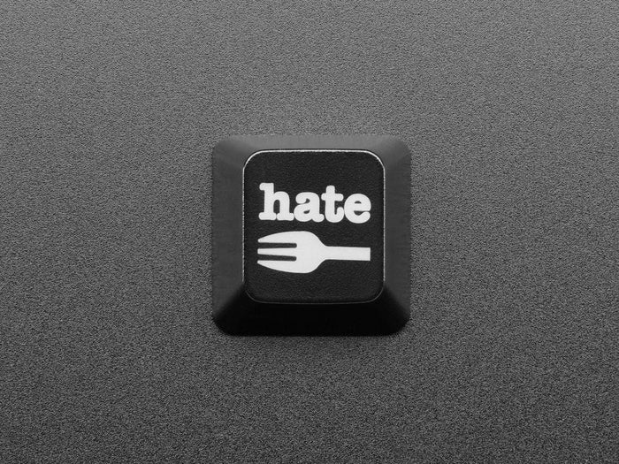 Etched Glow-Through Keycap with Hate Fork Graphics (MX Compatible Switches) [Discontinued] by The Pi Hut - The Pi Hut