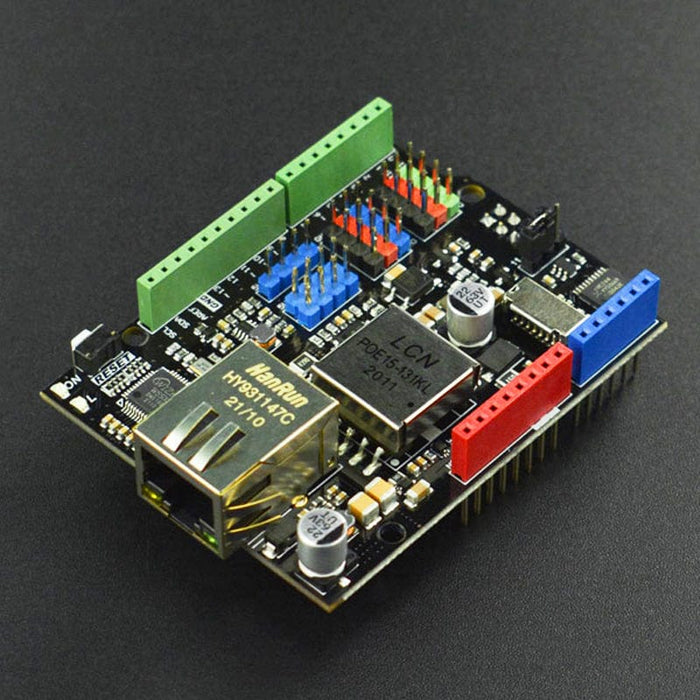 Ethernet and PoE Shield for Arduino - W5500 Chipset by DFRobot - The Pi Hut
