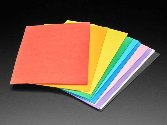 EVA Foam Pack in Rainbow Colors - 2mm thick - 10 sheets [Discontinued] by The Pi Hut - The Pi Hut
