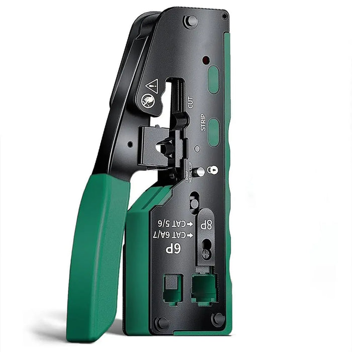 FEDUS RJ45 Crimp Tool Pass Through Ethernet Crimper Tool Kit All-in-One for STP UTP Cat5 Cat5e Cat6 Cat7 Cat8 Crimping Tool Kit Wire Stripper/Wire Cutter for RJ45 RJ11/12 6P/8P FEDUS