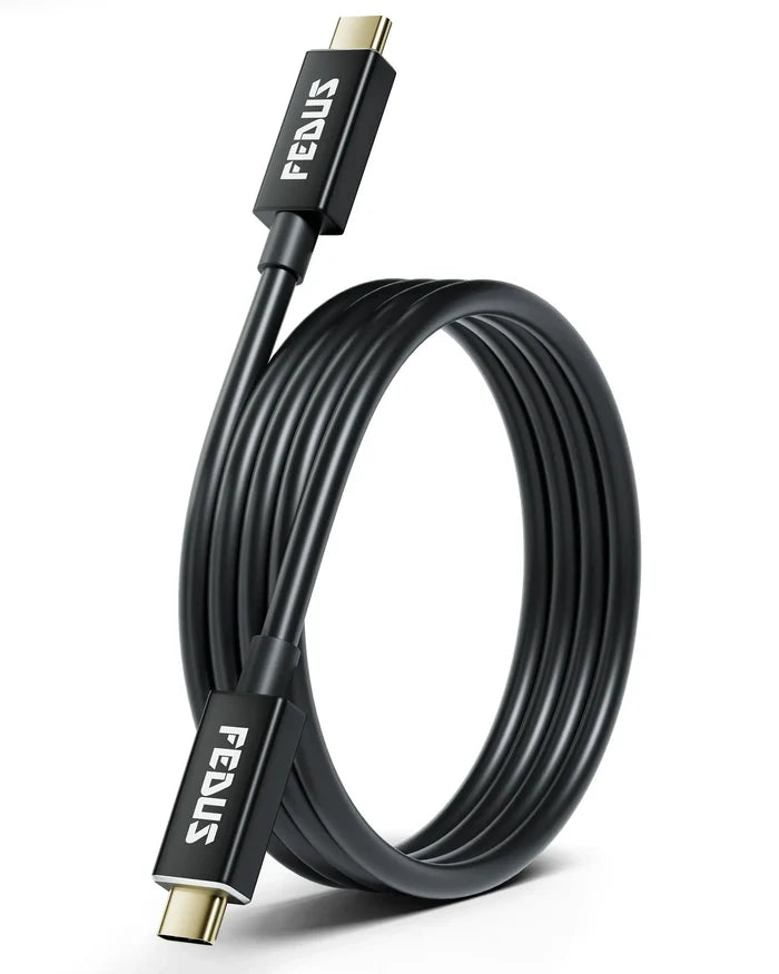 FEDUS USB 4 Cable Thunderbolt 4 Cable 40Gbps 240W [8K@60Hz 4K@144Hz] 100W PD 3.1 Fast Charging Type C Cable USB C to USB C Cable USB C Display Cable Compatible with iPhone 15 Pro, MacBook, eGPU, SSD Cheeku Technologies